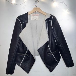 Anthropologie Cartonnier Black Vegan Moto Jacket